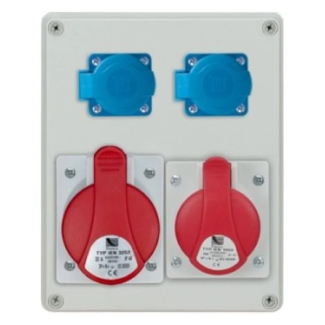 Quadro di distribuzione R-BOX 240 1x32A/5P 1x16A/5P 2x250V IP44 B.1098