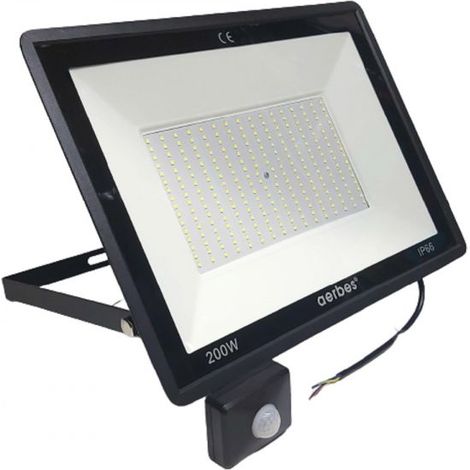 Faro a LED da esterno con sensore crepuscolare 200W luce fredda con staffa G6200 (1/5)