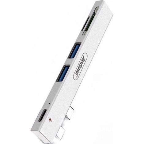 Andowl - Hub Usb Q-hu810 5in1 Da Tipo C A Hub Usb Per Macbook Pro Con Connessione Tipo C - (1/5)