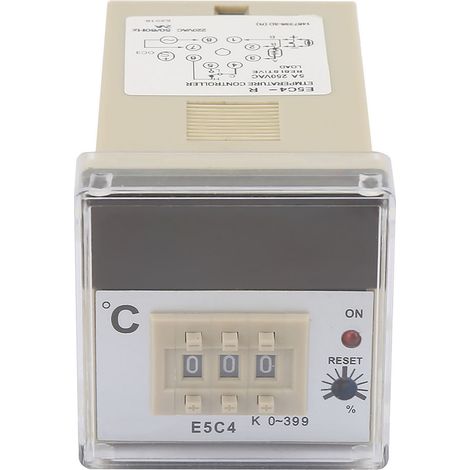 Régulateur de température 0111ROM E5C4-R20K, thermocouple de type K, 220 V, 0-399 °C (1/5)