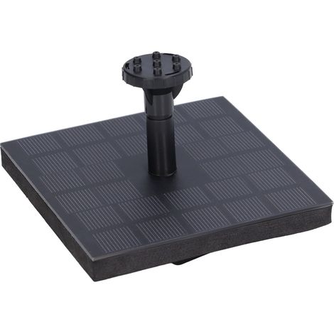 Fontaine solaire 7V 1.4W pour bassin extérieur, flottante en monocristallin, design jardin sans batterie (forme carrée) (1/5)