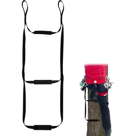 Aide à l'escalade de chasse en 2 étapes avec marches antidérapantes, échelle de corde d'escalade d'arbre de chasse portable de 43,5 pouces pour les sports de plein air, escalade, grotte, aventure, alp (1/5)