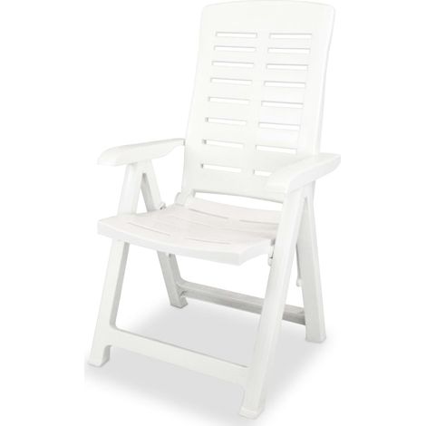 Maison Exclusive - Garten-Liegestühle 4 Stk. Kunststoff Weiß (1/5)