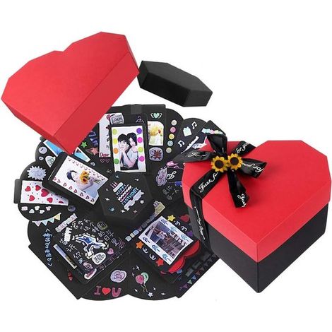 Scatola regalo creativa a sorpresa d'amore, scatola regalo a sorpresa d'amore, scatola regalo a sorpresa fai da te, album fotografico fai da te, regalo per compleanni e matrimoni (1/5)