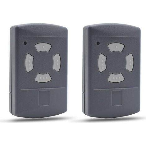 Télécommande Compatible pour Porte de Garage HORMANN 40,685MHz HSE2 HSM4 HSM2 HSE4 HS2 HS4 Bouton Gris (Lot de 2)