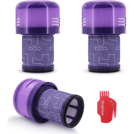 3 Pack Filtre de Remplacement pour Dyson V12 Detect Slim Aspirateur, Pièce de rechange  971517-01 (1/5)