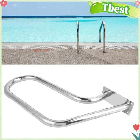 Tbest main courante de piscine Rampe D'escalier de Piscine épaisse en Acier Inoxydable 304, Barre D'appui de jouets gonflable