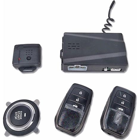 12V Alarme Voiture Passive Sans Clé Démarrage Bouton Poussoir Télécommande Verrouillage Centralisé Automatique (1/5)