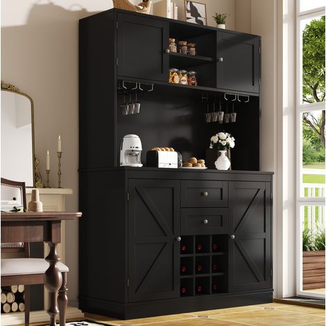 Mobile cucina con portabottiglie MDF 120x40x188 cm OKMYHOME (1/5)