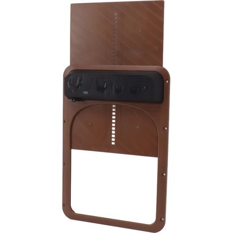 Automatische Hühnerstalltür, solarbetrieben, sichere Hühnerstalltür mit Lichtsensor für Geflügel, braun (1/5)