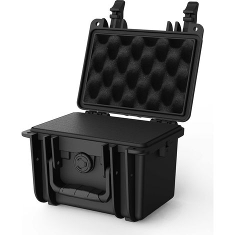 Wiltec Maletín de transporte multiusos 21,9 x 18,5 x 15,4 cm espuma interior personalizable IP67 PP reforzado con fibra de vidrio ideal para herramientas cámaras y objetos delicados (1/5)