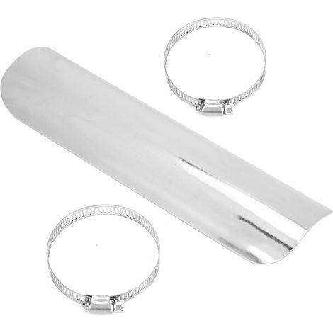 Plaque chromée de protection thermique pour tuyau d'échappement de moto universelle 50-70 mm / 2,0-2,76 pouces (1/5)