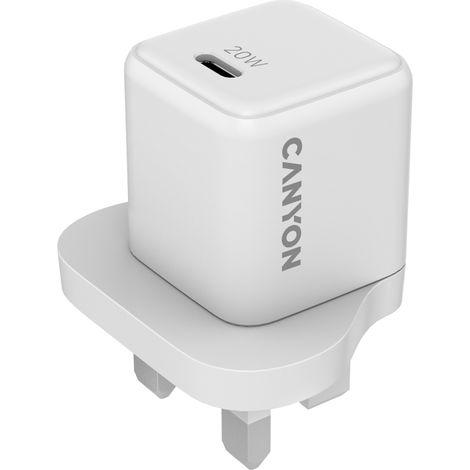 CANYON CU20C GaN 20W 1xPD UK-Wandladegerät, Weiß (1/5)