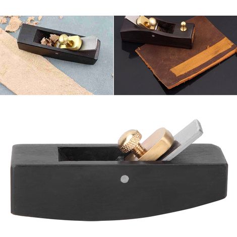 Rabot à cuir, outil de bricolage avec fond incurvé, rabot à cuir en ébène, grattoir à cuir.