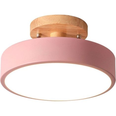 Plafonniers Moderne LED Luminaire Nordique en Bois Luminaire IntéRieur Cuisine Salon Chambre Salle de Bains -Rose Femeo (1/4)