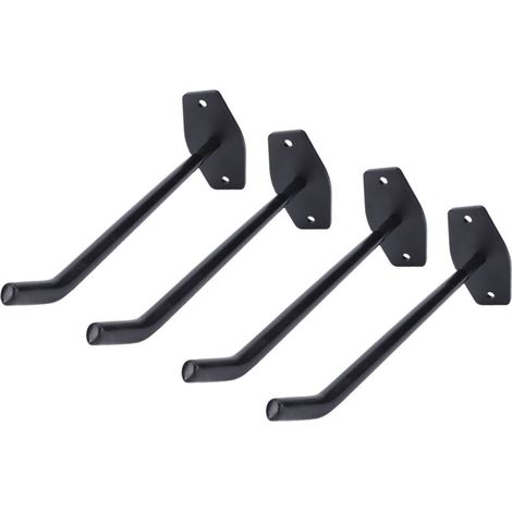 Jeffergarden Crochets pour pneus de Garage, 4 pièces, 10 pouces, Extra longs, robustes, 88lbs, support de charge, support mural utilitaire, cintre de rangement pour outils électriques de voiture (1/5)