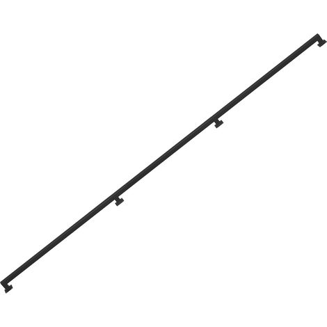 Randaco Vierkant-Handlauf 300 cm Schwarz, Treppengeländer aus Eisen mit Pulverbeschichtung, 30 x 30 mm, dreiteilig, für Treppe und Flur