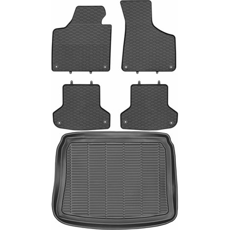Set di tappetini in gomma per auto e tappetino per bagagliaio per Audi A3 II 8P Sportback dal 2003 al 2013. (1/5)