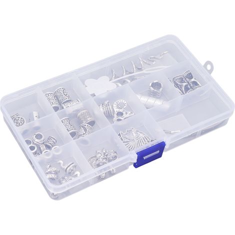 34 pièces Perles en Alliage pour Tresses et Dreadlocks, Accessoires DIY pour Bracelets, Colliers et Barbe, Formes Variées (1/5)