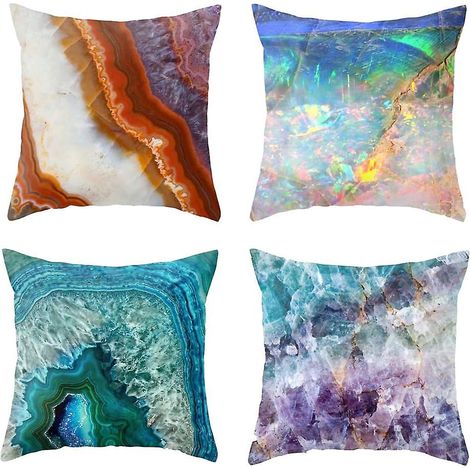 Ensemble de 4 housses de coussin à sequins multicolores, taies d'oreiller lumineuses pour canapé, accessoires de décoration intérieure (1/5)