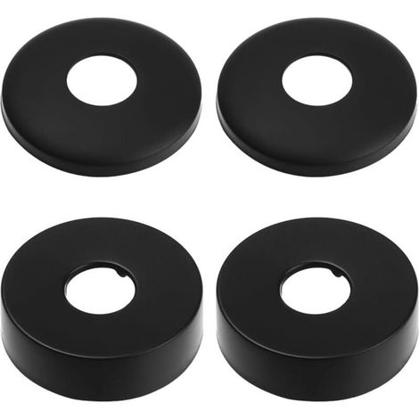 Rosace robinet en acier inoxydable noir – Diamètre extra-large pour tuyaux – Résistance à la chaleur et à la corrosion – Installation facile (1/5)