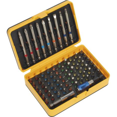 Sealey Power Tool Bit Set 71pc Colour-Coded S2 S01038 (1/4)