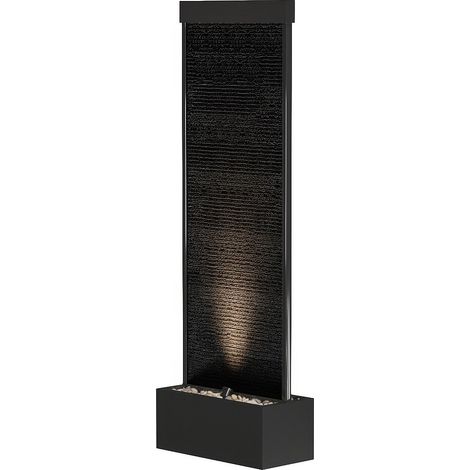 Fontana da esterno a LED H. 120 cm in Acciaio inox e Vetro Nero - BULBIE