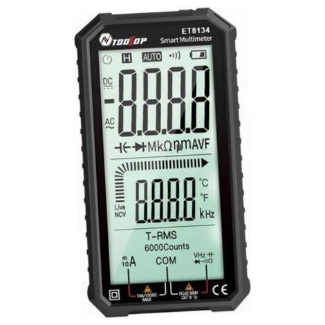 Pc Multimètre plein écran multitesteur utile voltmètre à continu outils Multimètre digital compteur numérique automatique instrument de mesure équipement abdos (1/5)