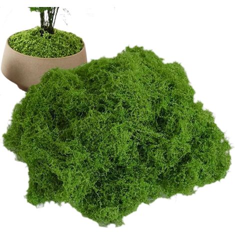 Mousse artificielle décorative 100 grammes, large couverture, respirante, fausse mousse verte pour terrarium, aquarium, jardiniers (1/5)