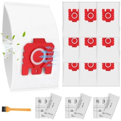 Lot de 10 Sac Aspirateur GN Compatibles avec Sacs pour Classic C1 Complete C2 Complete C3, S2 Series d'aspirateur Sacs à Poussière de Rechange avec 3 Protections Moteur et 3 Filtres D'échappement (1/4)