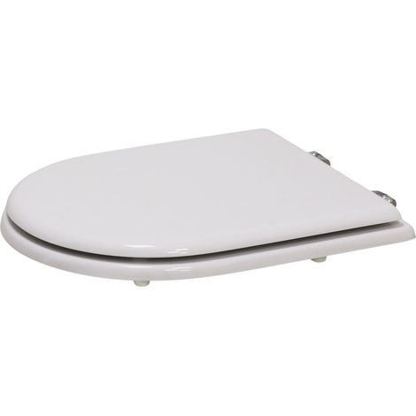 Abattant WC en bois enduit de résine polyester pour pots Alpina Dolomite Niclam N53 blanc