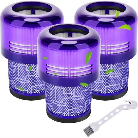 3er-Pack V11-Filter für die Akku-Staubsauger Dyson V11 Absolute, V11 Animal, V11 Torque Drive, V15 Detect und SV14. Waschbare Ersatzteile. Ersetzt die Teilenummern 970013-02 und 97001302. (1/4)