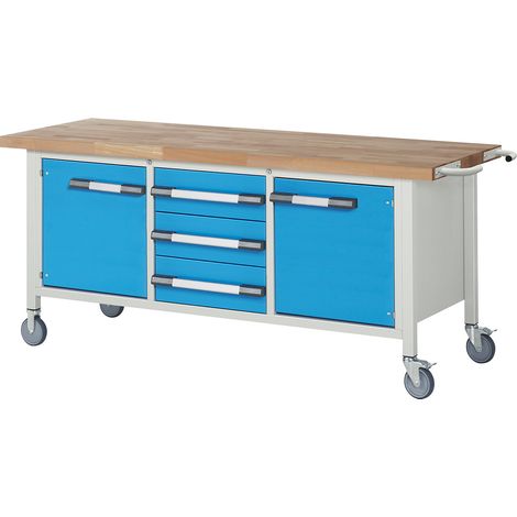 eurokraft pro, Établi mobile série 8000, sur piétement, 3 (1/3)