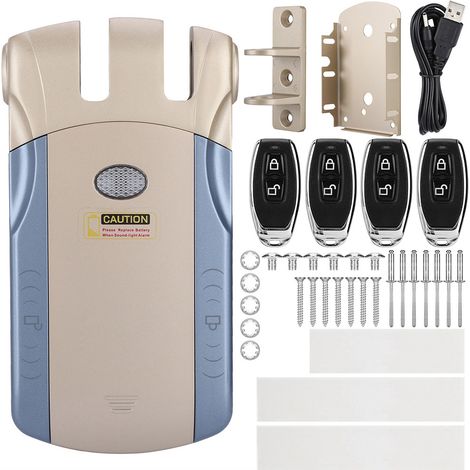 WAFU Serrure électronique sans fil invisible sans clé Télécommande Tactile Verrouillage Déverrouillage (Type A) (1/5)