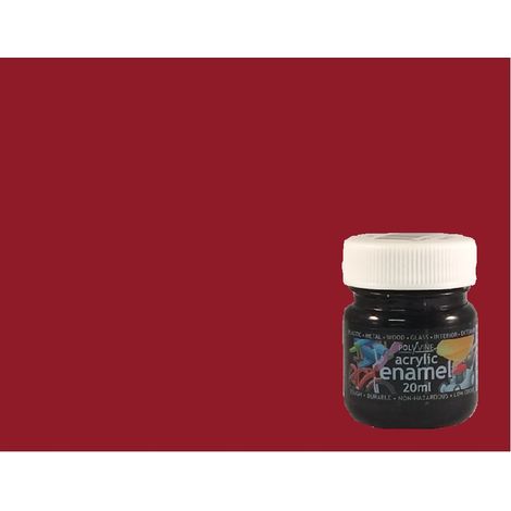 Polyvine - Acrylic Enamel Paint - 20ml - Bright Red