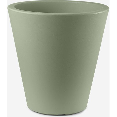 Vaso design grande giardino e interni in polimero resistente Loto 65 - Verde