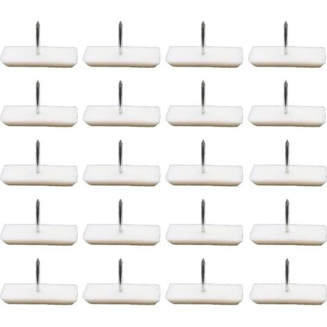 Lot de 20 clous pour pieds de meubles en bois et plastique pour canapé, table, bureau, 30 x 12 mm, clou simple (1/4)