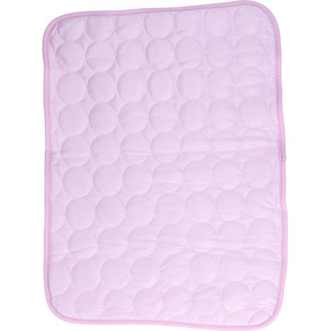 Kühlmatte für Hunde und Katzen – Faltbares und atmungsaktives Kühlkissen für Haustiere – Größe L, rosa (70 x 55 cm) (1/5)