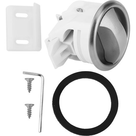 Bouton de Commande en Plastique ABS avec Panneau en Acier Inoxydable pour Porte de Salle de Bain, Camping-Car et Yacht (1/5)