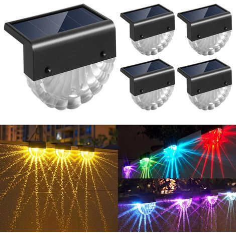 Solarlampen für Außen, 4Wasserdichte Solar Lampe für die Garten dekoration,Farblich variable Beleuchtung,IP65 Wasserdichte,für Outdoor, Hinterhof, Rasenbeleuchtung (1/4)