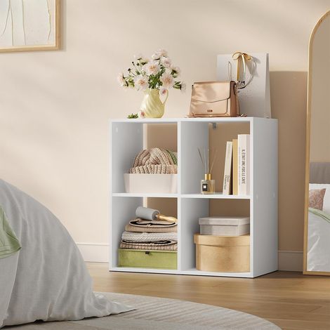 WOLTU  Mobili Scaffale Cubi Libreria Moderna 4 Cubi Bianco (1/5)