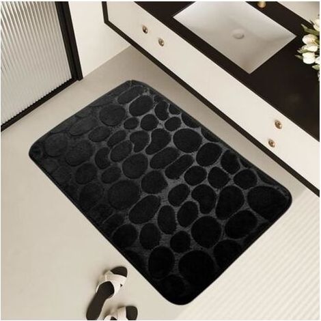 Tapis de Bain Antidérapant,Tapis de Salle de Bain en Flanelle,Super Absorbant,Lavable en Machine,Tapis de Douche Extra épais (1/4)