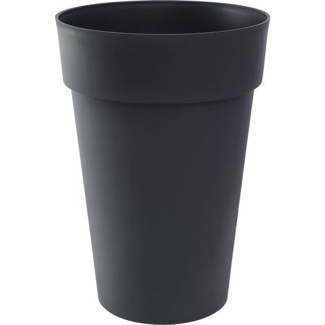 EDA – Pot de fleur rond Toscane Ø 46 cm – Hauteur 65 cm – Polypropylène – Résistant aux chocs – Usage intérieur et extérieur – Garantie 7 ans