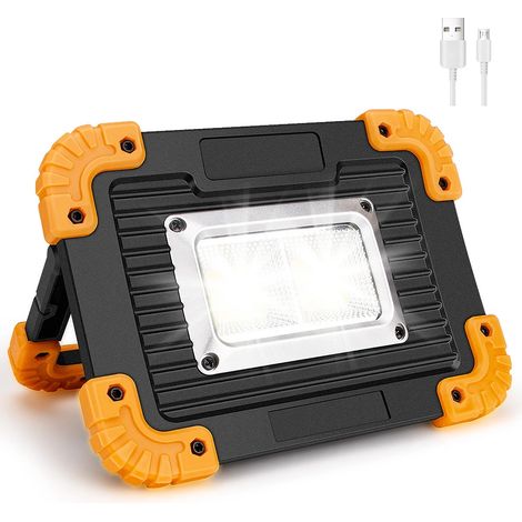 Lampe de travail LED rechargeable 10 W 750 lm IPX4 USB portable (1/5)