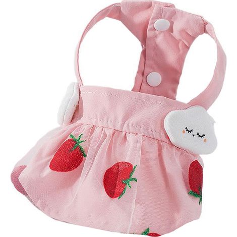 1 robe pour chien, rose, tissu tissé, pour chiots et petits chiens, printemps-été (1/5)
