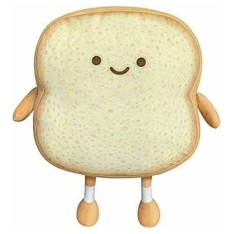 QORVA-Toast pain tranché oreiller en peluchCoton nourriture canapé oreiller pain mignon jouet pour enfants petit pain tranché
