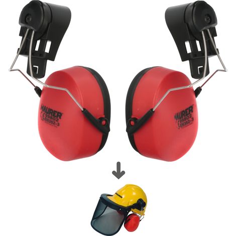Ersatz-Gehörschutz für Maurer-Helm mit Visier, Mesh-Gesichtsschutz und Gehörschutz Modell 99790 (1/5)