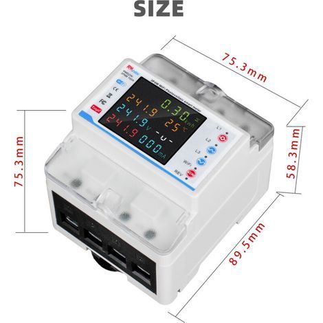 Disjoncteur intelligent WiFi 3P4W avec compteur d’énergie intégré, protection automatique et programmation facile – Modèle Tuya (1/5)