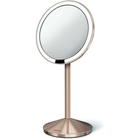 Simplehuman Miroirs cosmétiques - Miroir cosmétique de voyage avec éclairage LED, rose gold ST3010 (1/5)