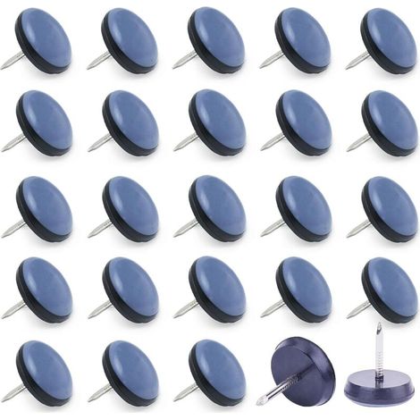 24 x Furniture Glides 25 mm with Rustproof Nails Teflon PTFE for Moving Heavy Furniture Effortlessly – Floor Protection (1/5)